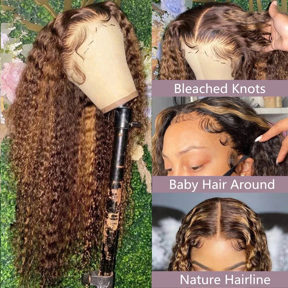 100% Virgin Brazilian Remy Blonde for Piano Color French Lace Front Wigs Long Length Small Cap Size Glueless Baby Hair