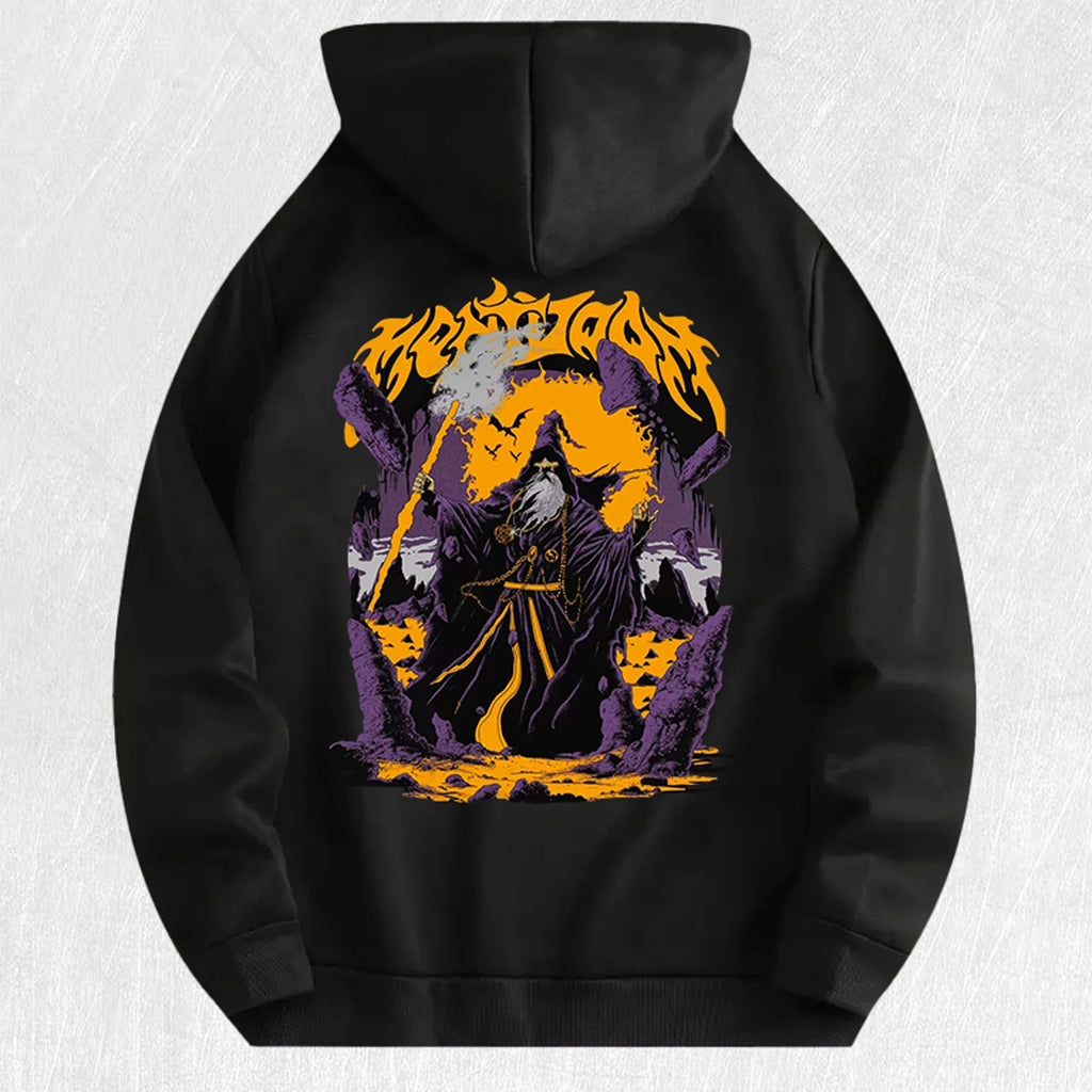 Wizard Graphic Hoodie 100% Cotton US Warehouse 7 Colors