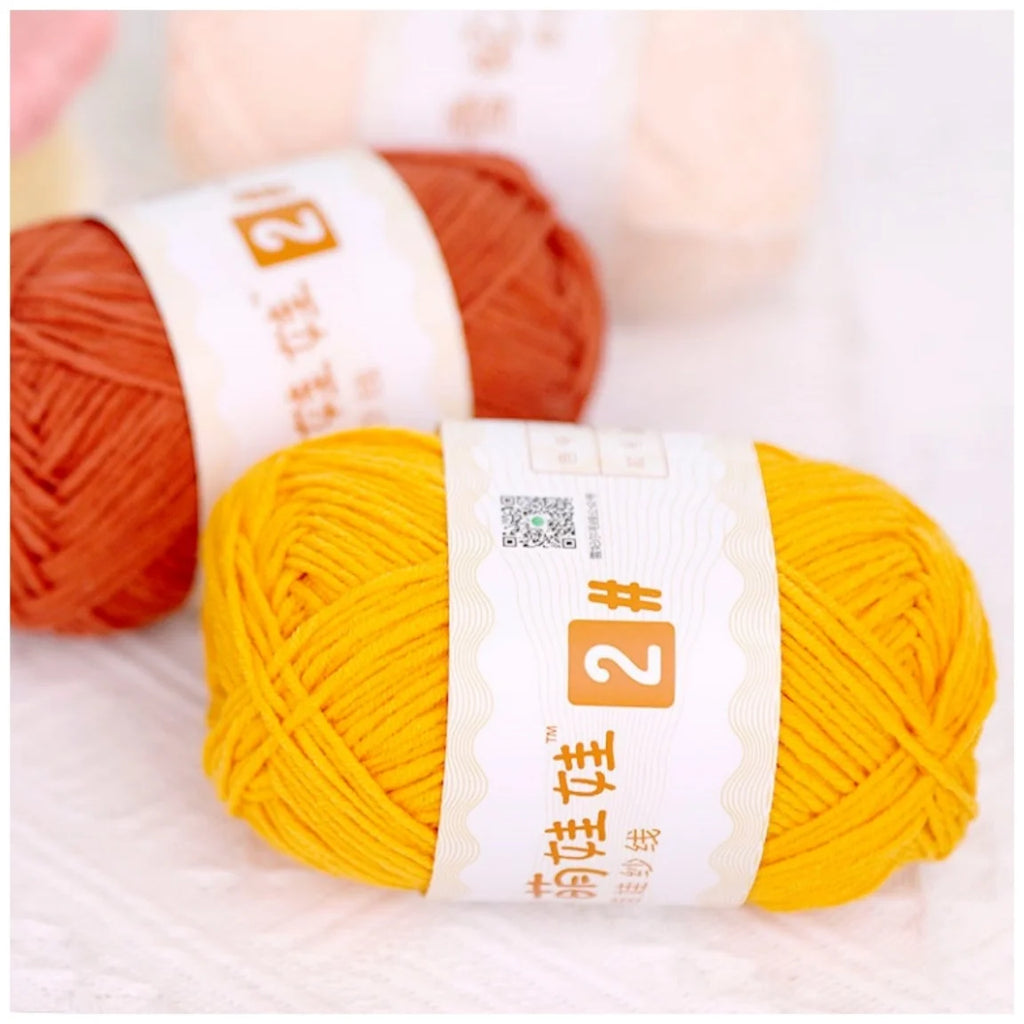 Premium Blended 4 Yarns Anti-Pilling Milk Cotton Baby Crochet Yarn Recycled High Tenacity for Knitting and Weaving