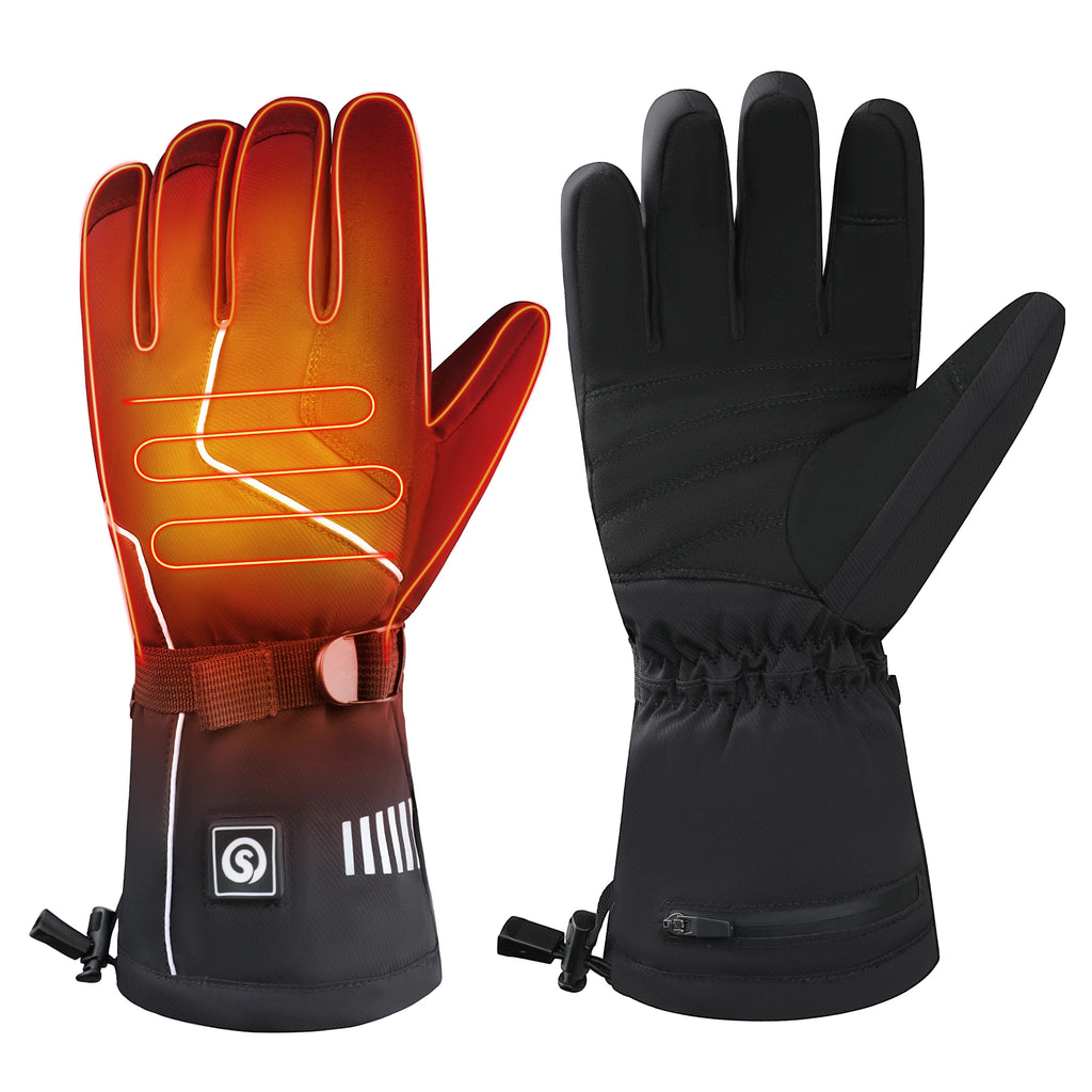 Winter Daily Soft Fleece Interior Strong Heat Output Snow Resistant Durable Design Long Time Battery Performance Heated Gloves