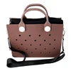 Wholesale Christmas EVA Tote Bag Colorful Waterproof Handbag with Punch Holes for Women Gift Holiday Christmas Cute Tote Bags