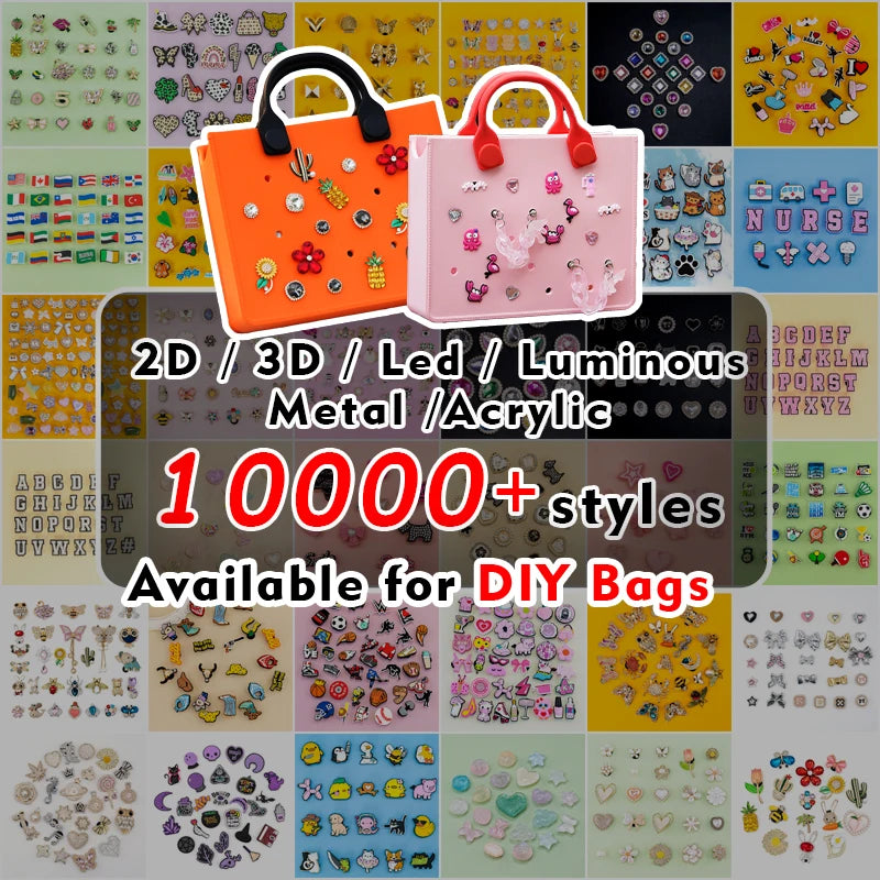 Wholesale Christmas EVA Tote Bag Colorful Waterproof Handbag with Punch Holes for Women Gift Holiday Christmas Cute Tote Bags